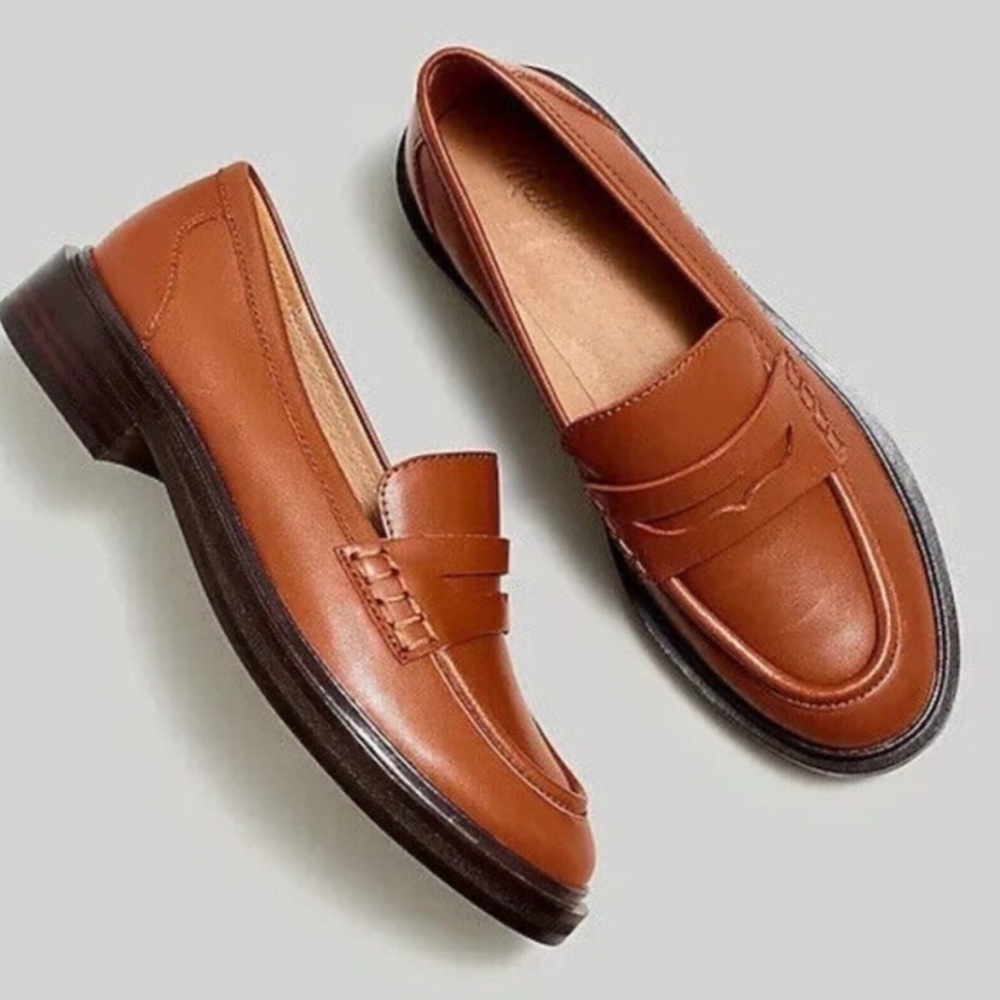 Madewell The Vernon Loafer in Dried Maple Leather, Size 7, EUC